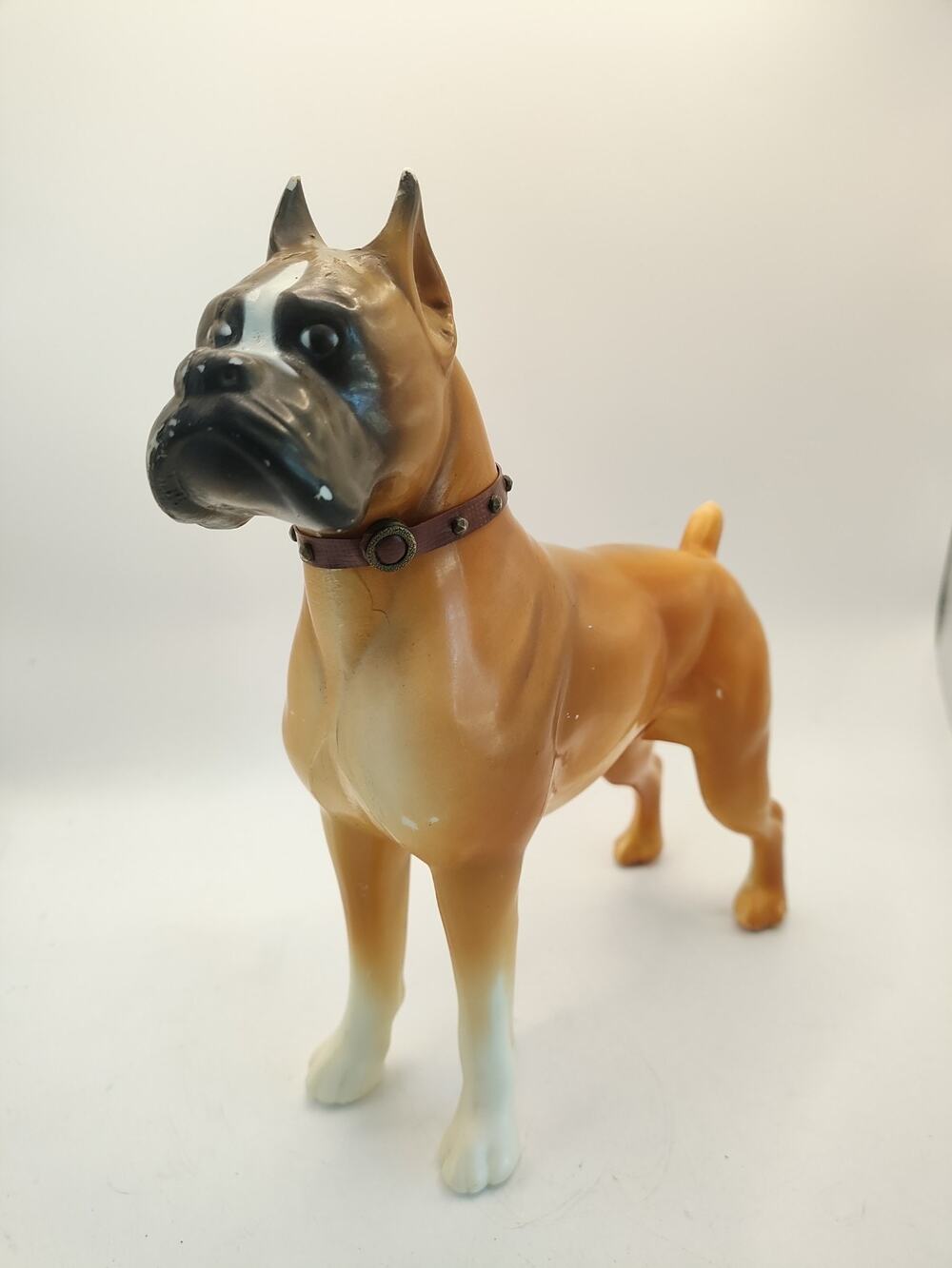 Vintage Breyer Glossy Chestnut Boxer Dog 8.25" Tall